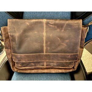 🆕Leather Village Men & Women Brown Vintage Leather Messenger Handmade Bag